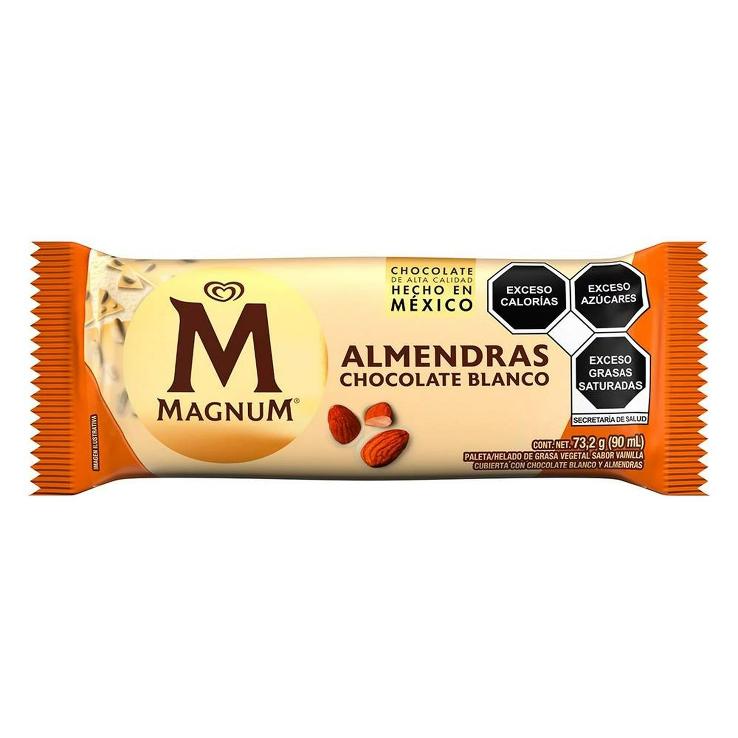 Paleta helada Holanda Magnum almendras chocolate blanco 90 ml