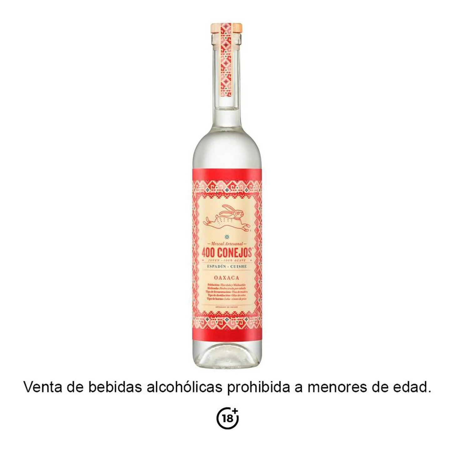 Mezcal 400 Conejos espadín cuishe 750 ml