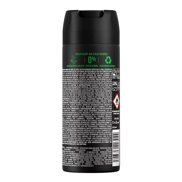 Desodorante Axe kilo en aerosol para caballero 150 ml