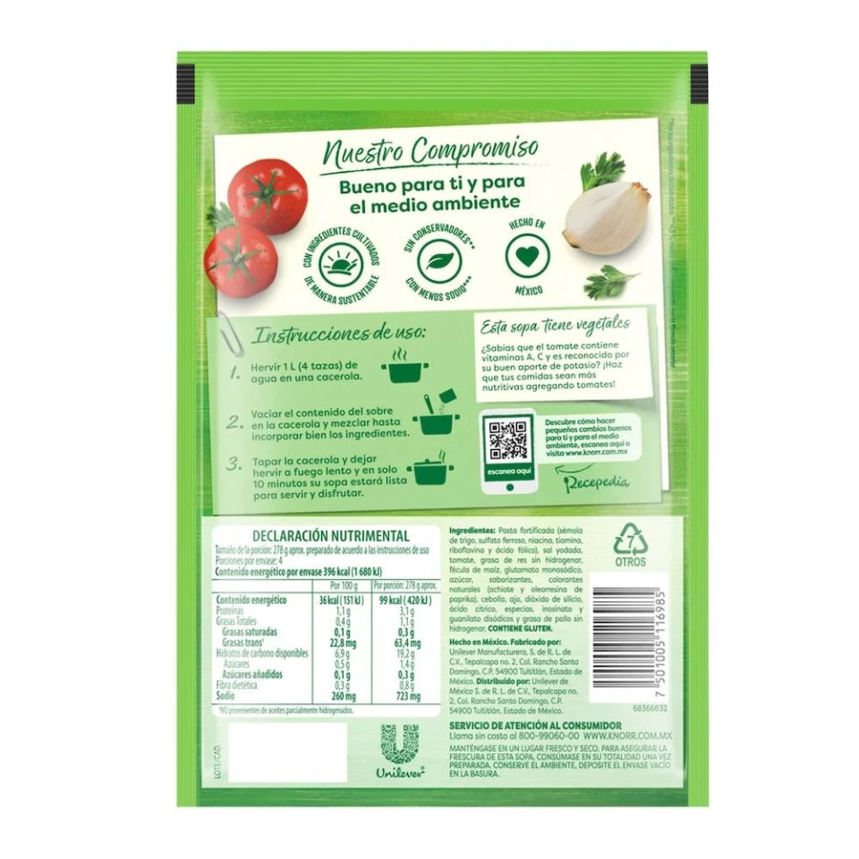 Sopa de fideo Knorr 115 g