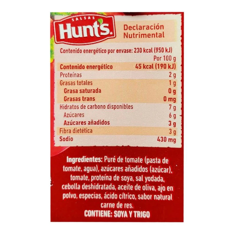 Salsa de tomate para pasta Hunts estilo bolognesa 500 g