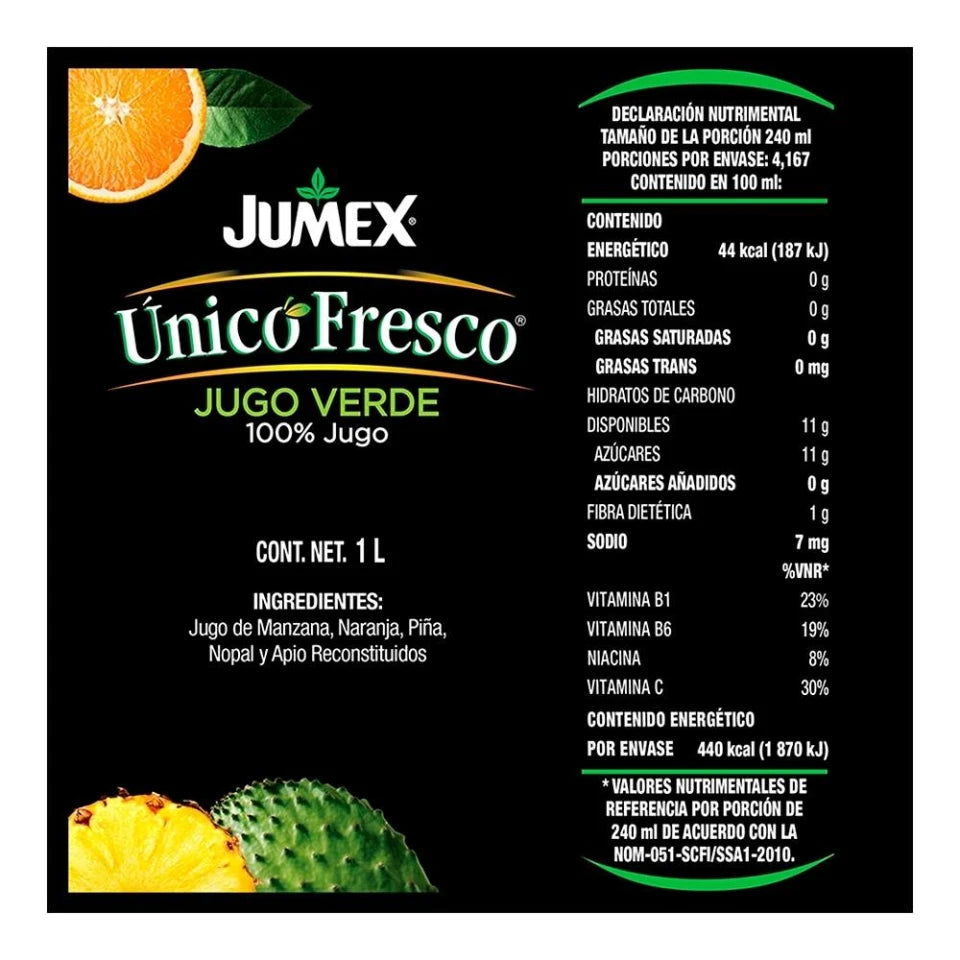Jugo Jumex Único Fresco 100% jugo verde 1 l