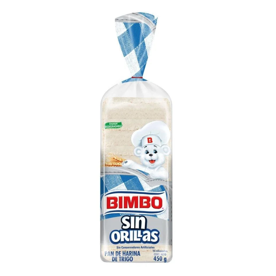 Pan blanco Bimbo sin orillas 450 g