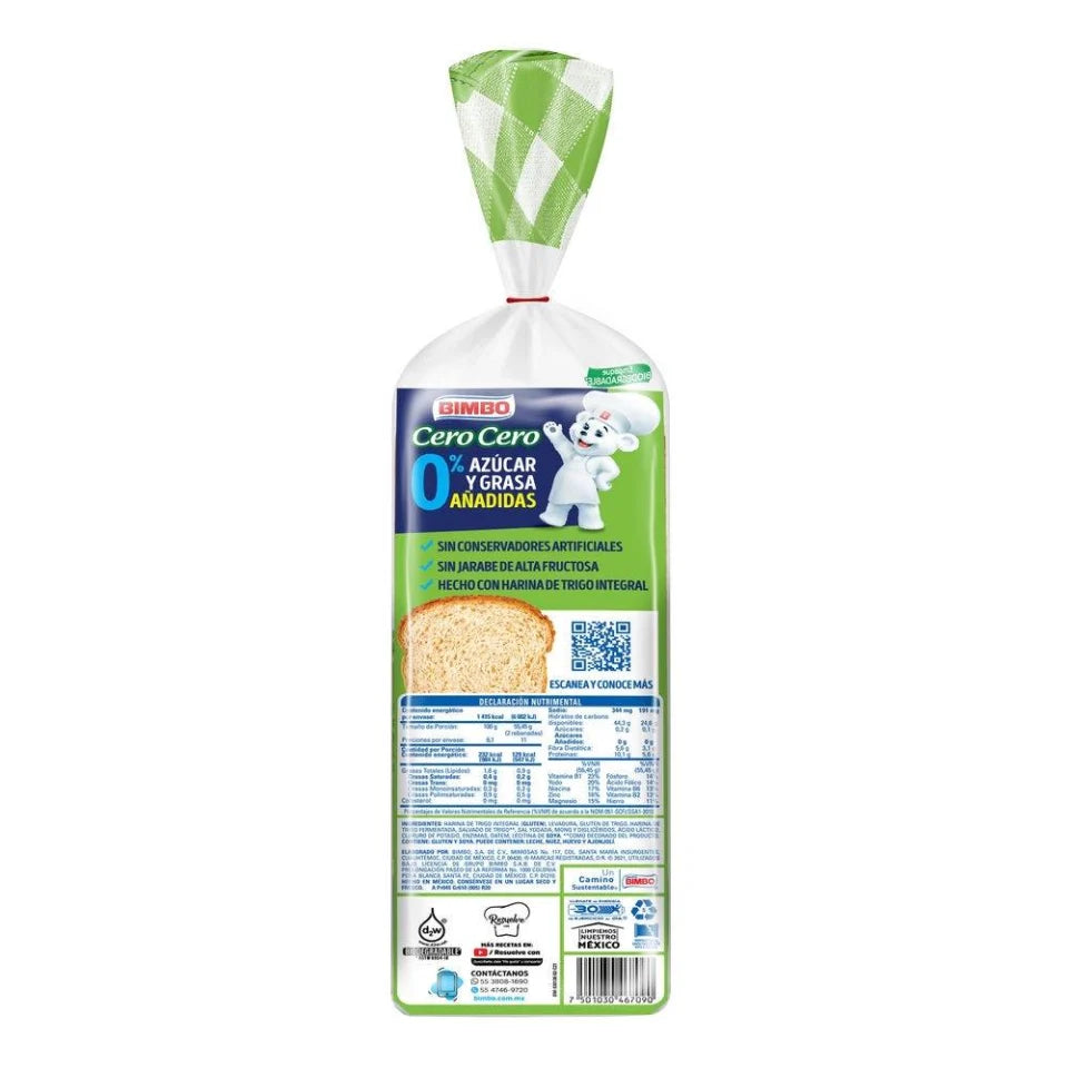 Pan Bimbo cero cero 610 g