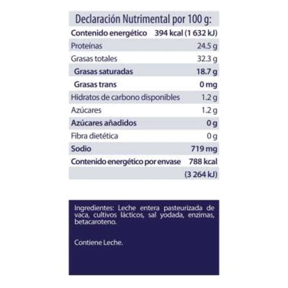 Queso manchego La Villita rebanado 200 g