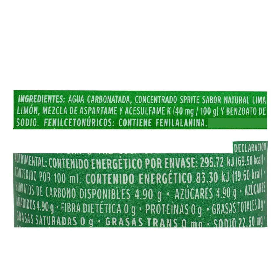 Refresco Sprite sabor lima-limón 6 latas de 355 ml c/u