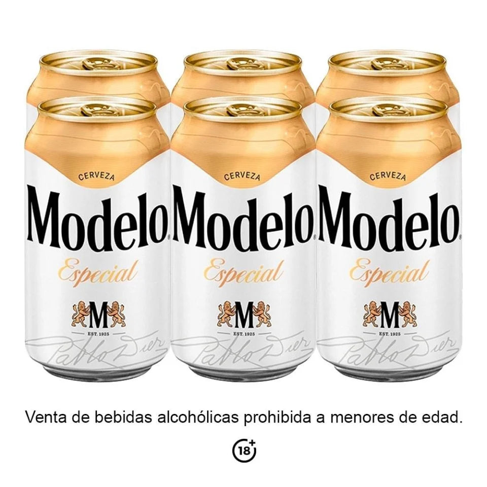 Cerveza clara Modelo Especial 6 latas de 355 ml c/u