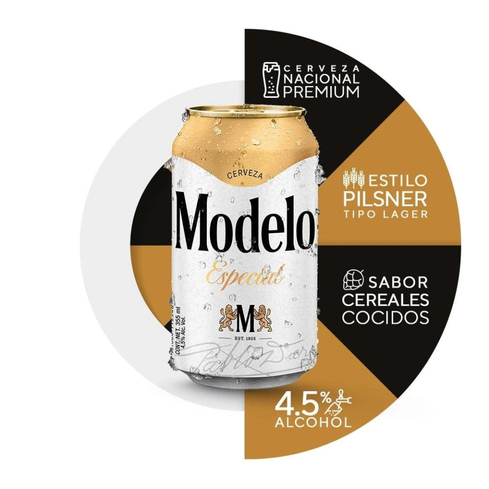 Cerveza clara Modelo Especial 6 latas de 355 ml c/u