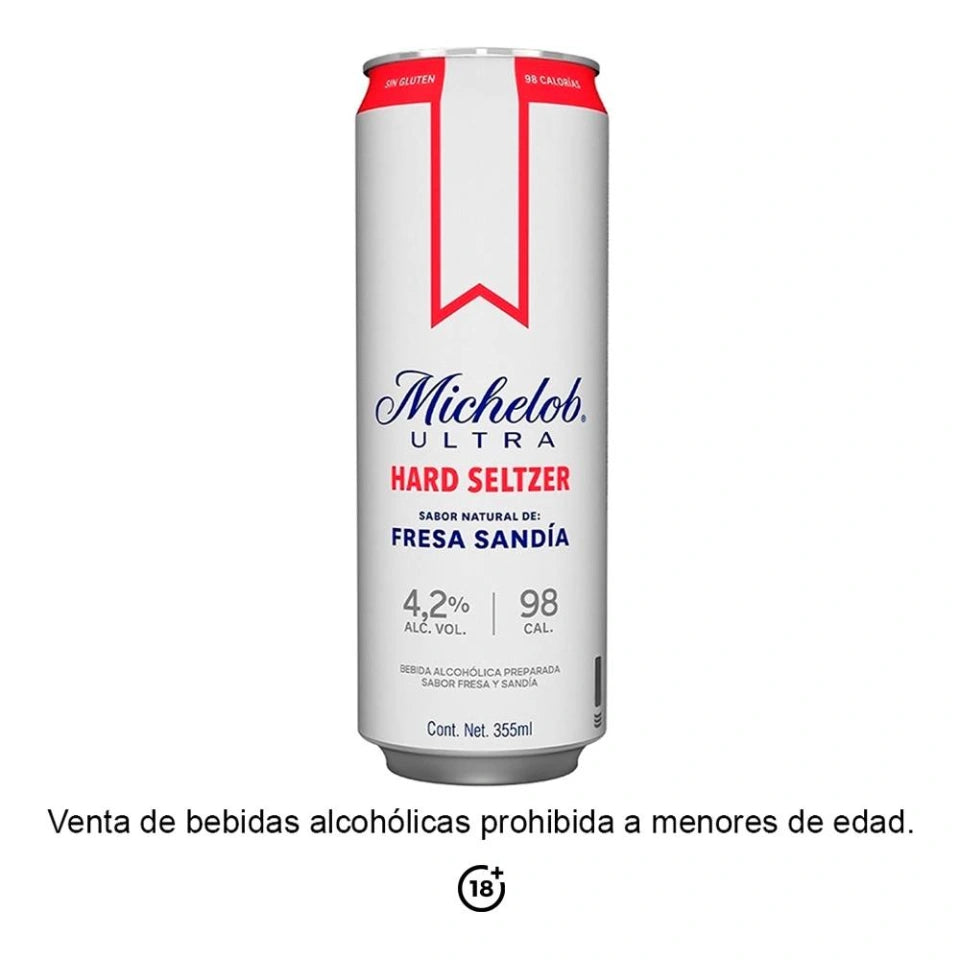 Bebida alcohólica Michelob Ultra fresa sandía 355 ml