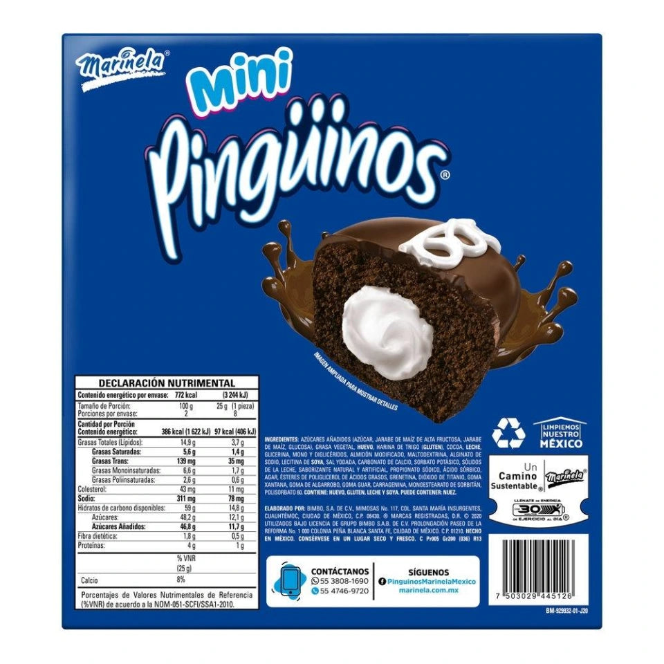 Pastelitos Marinela Mini Pingüinos 200 g