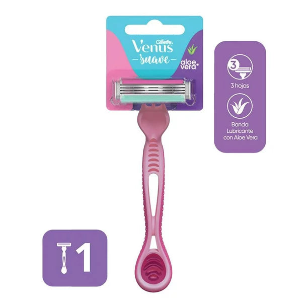 Rastrillo para afeitar desechable Gillette Venus suave 1 pza