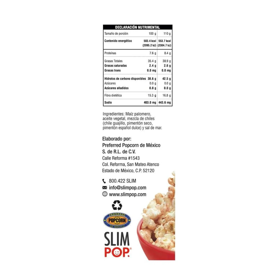 Palomitas Slim Pop mezcla de chiles 110 g