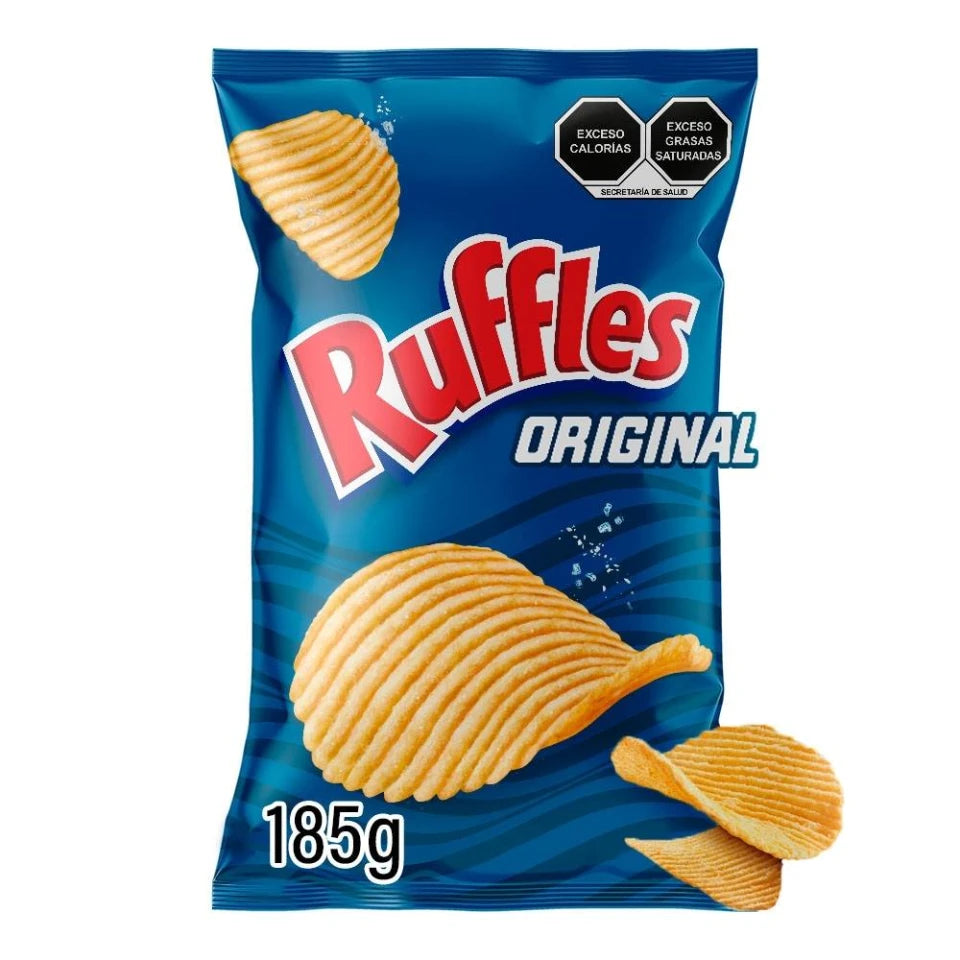 Papas Sabritas Ruffles original con sal 185 g