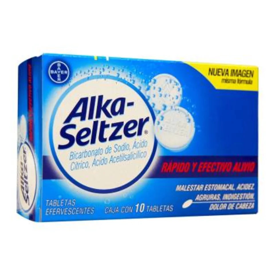 Antiácido Alka Seltzer 10 tabletas efervescentes