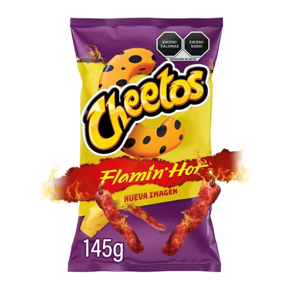 Botana Sabritas Cheetos Xtra Flamin Hot sabor queso y chile 145 g