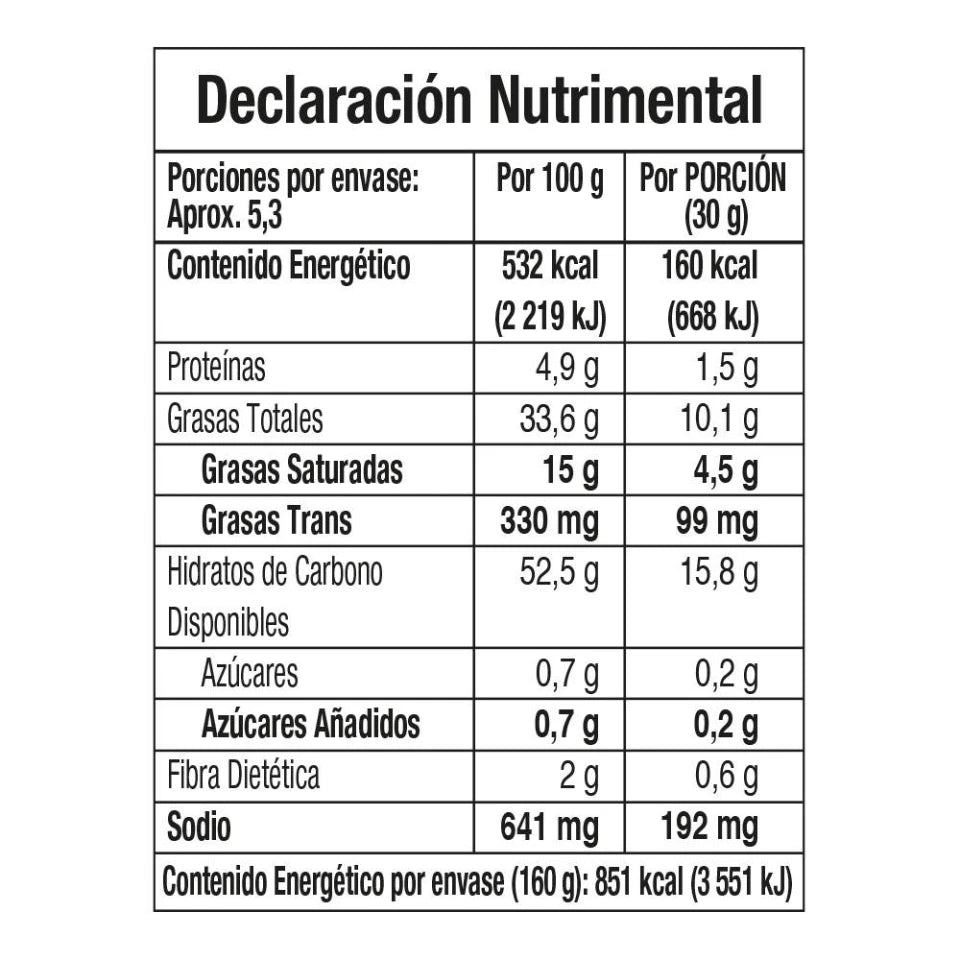 Papas Sabritas limón 160 g