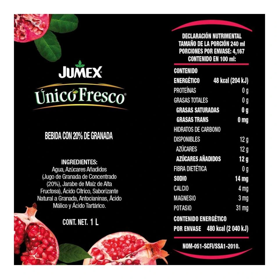 Bebida Jumex Único Fresco con granada 1 l