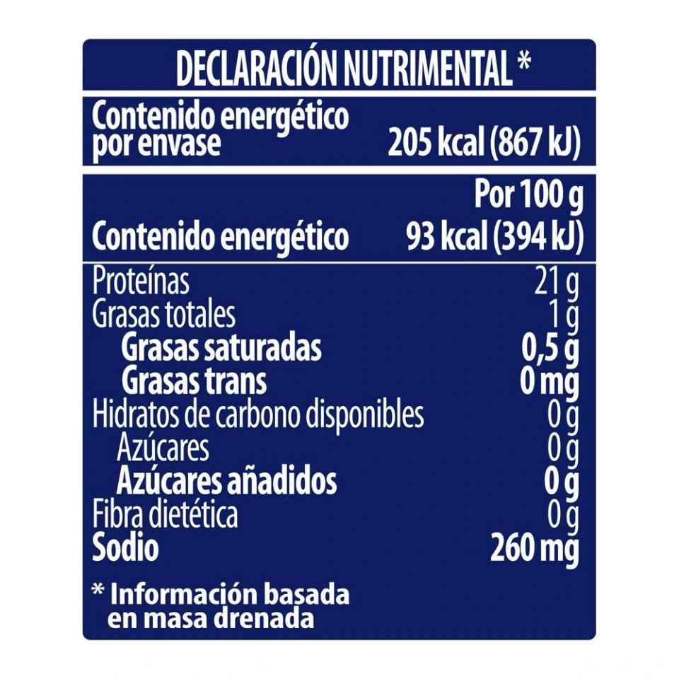 Atún Tuny light aleta amarilla en agua jumbo 295 g