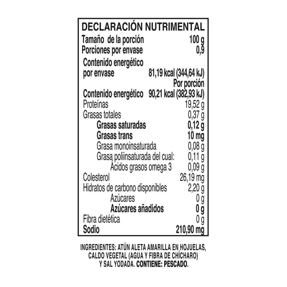 Atún Dolores aleta amarilla en agua 140 g