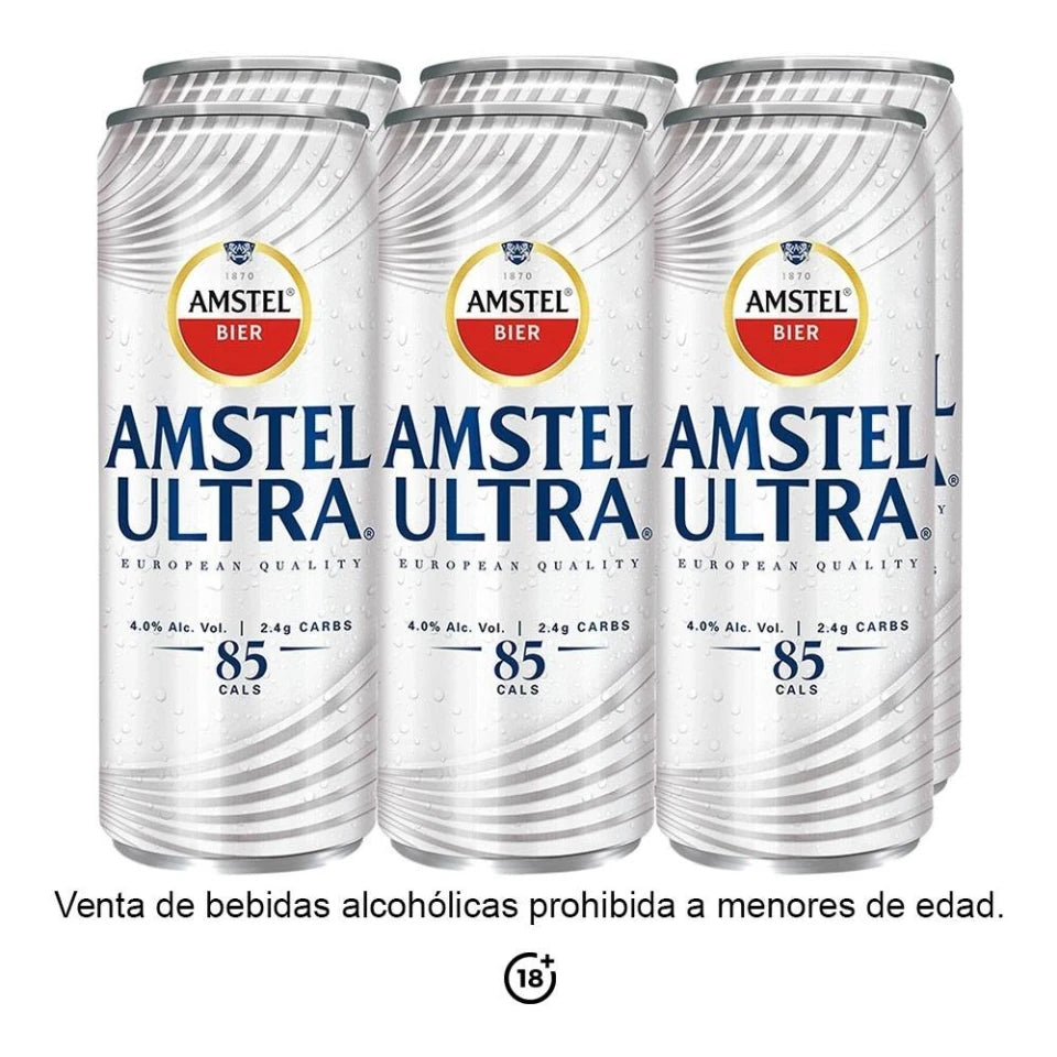 Cerveza Amstel Ultra 6 pzas de 355 ml c/u